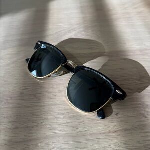 Ray-Ban Black and Gold Sunglasses